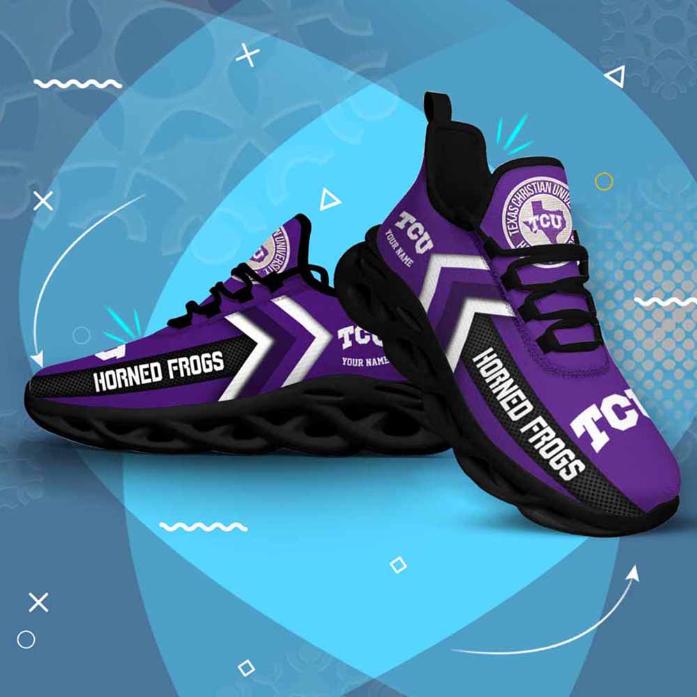 Ncaa Tcu Horned Frogs Custom Name Max Soul Shoes Chunky Sneakers