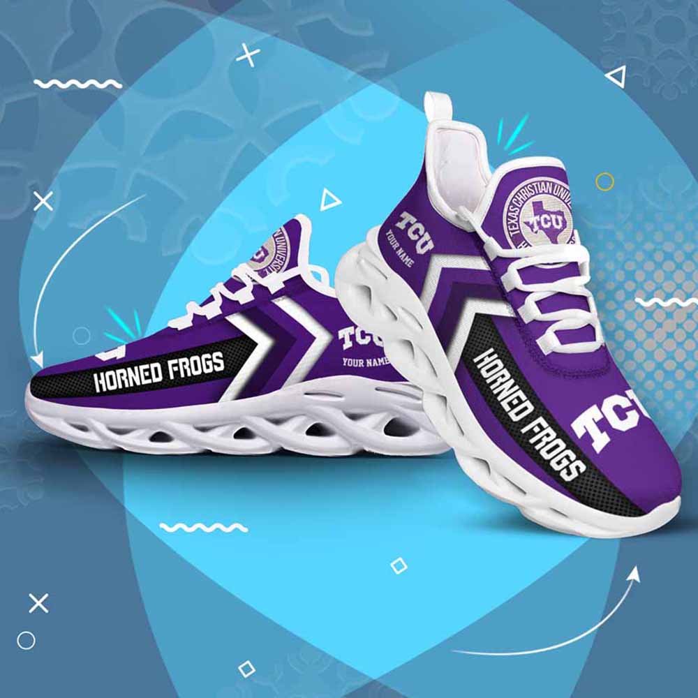 Ncaa Tcu Horned Frogs Custom Name Max Soul Shoes Chunky Sneakers Ncaa Tcu Horned Frogs Custom Name Max Soul Shoes Chunky Sneakers