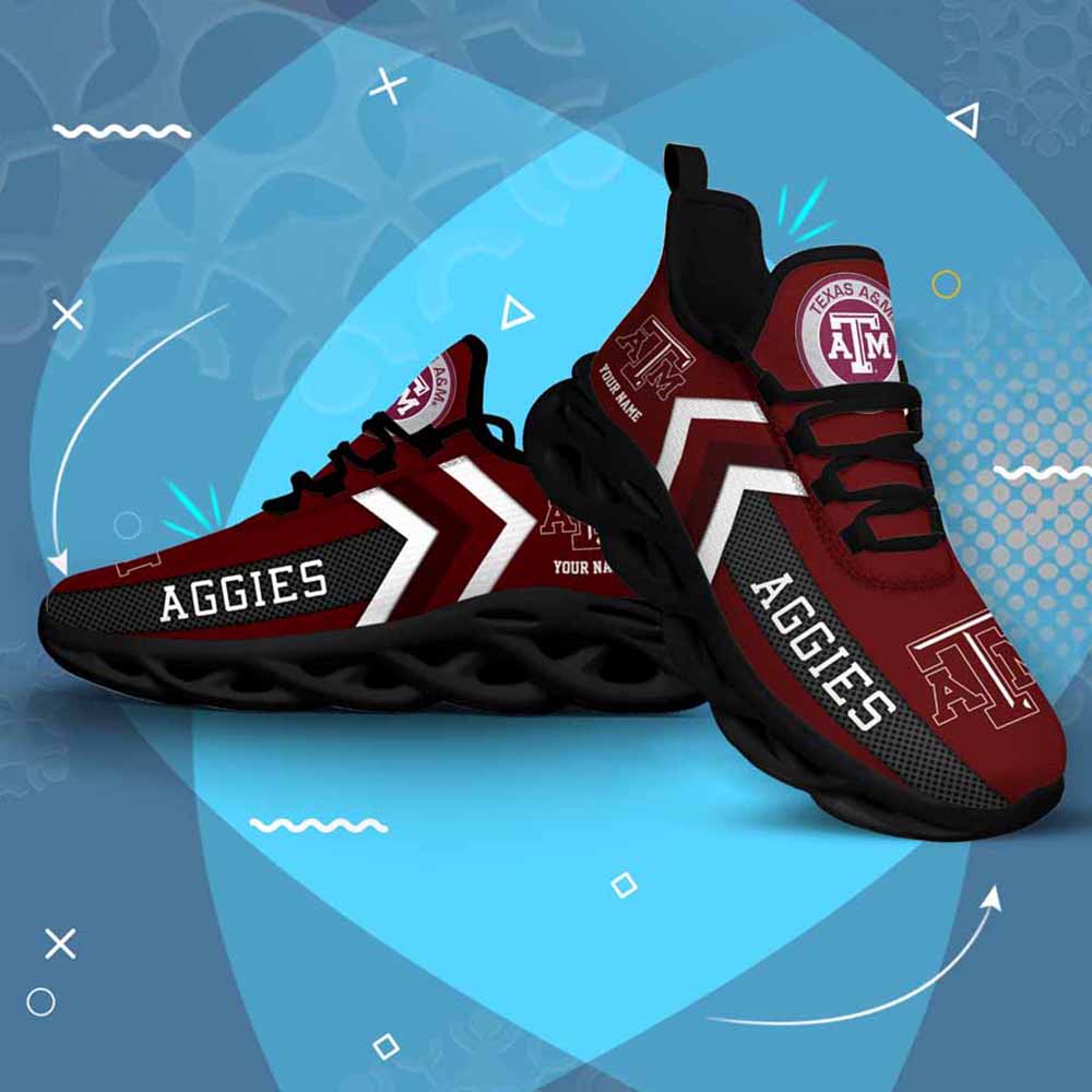 Ncaa Texas A M Aggies Custom Name Max Soul Shoes Chunky Sneakers