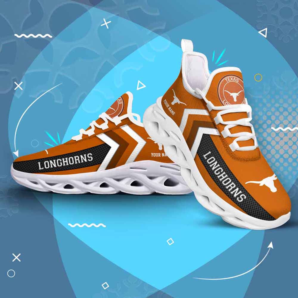 Ncaa Texas Longhorns Custom Name Max Soul Shoes Chunky Sneakers Ncaa Texas Longhorns Custom Name Max Soul Shoes Chunky Sneakers