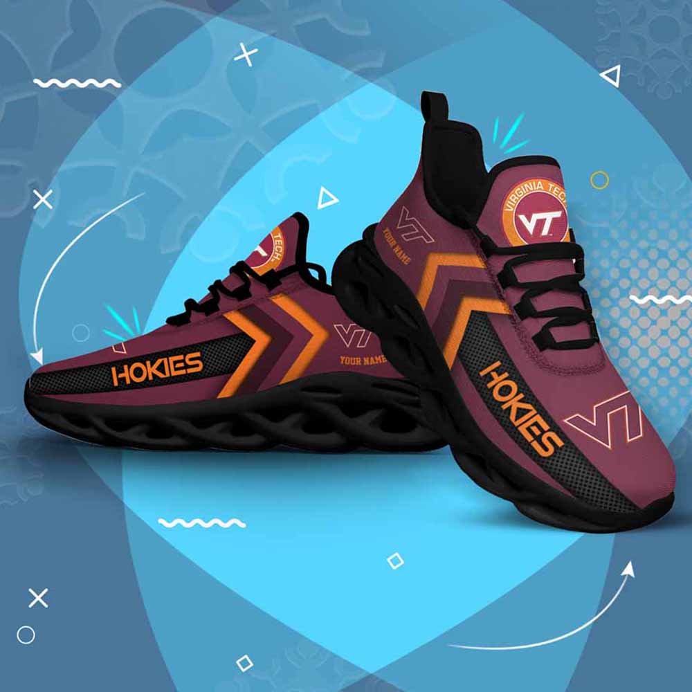 Ncaa Virginia Tech Hokies Custom Name Max Soul Shoes Chunky Sneakers