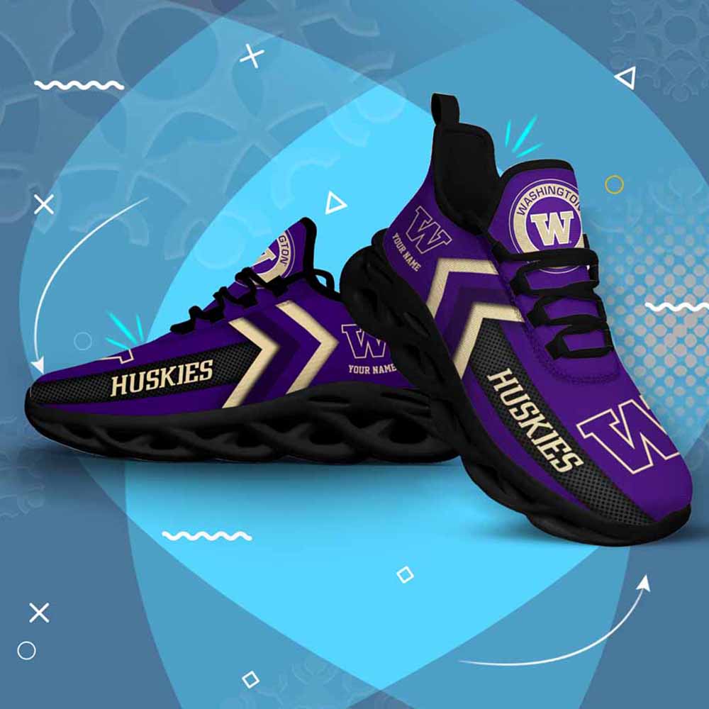 Ncaa Washington Huskies Custom Name Max Soul Shoes Chunky Sneakers