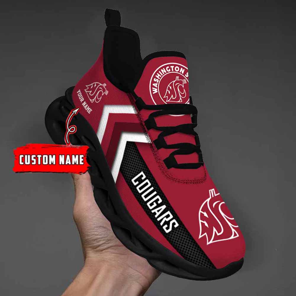 Ncaa Washington State Cougars Custom Name Max Soul Shoes Chunky Sneakers