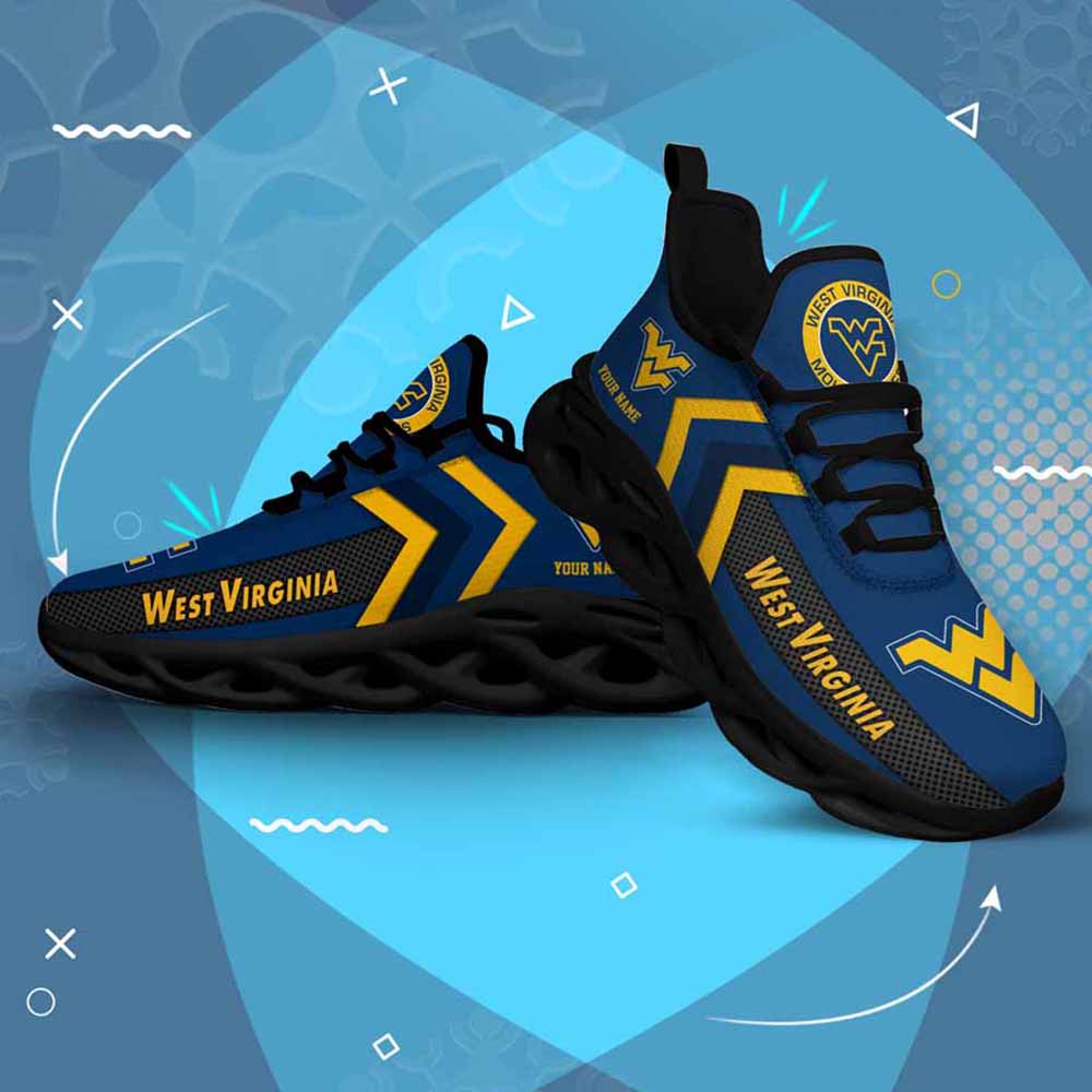 Ncaa West Virginia Mountaineers Custom Name Max Soul Shoes Chunky Sneakers