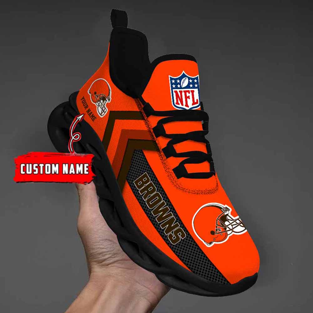 Nfl Cleveland Browns Custom Name Max Soul Shoes Chunky Sneakers