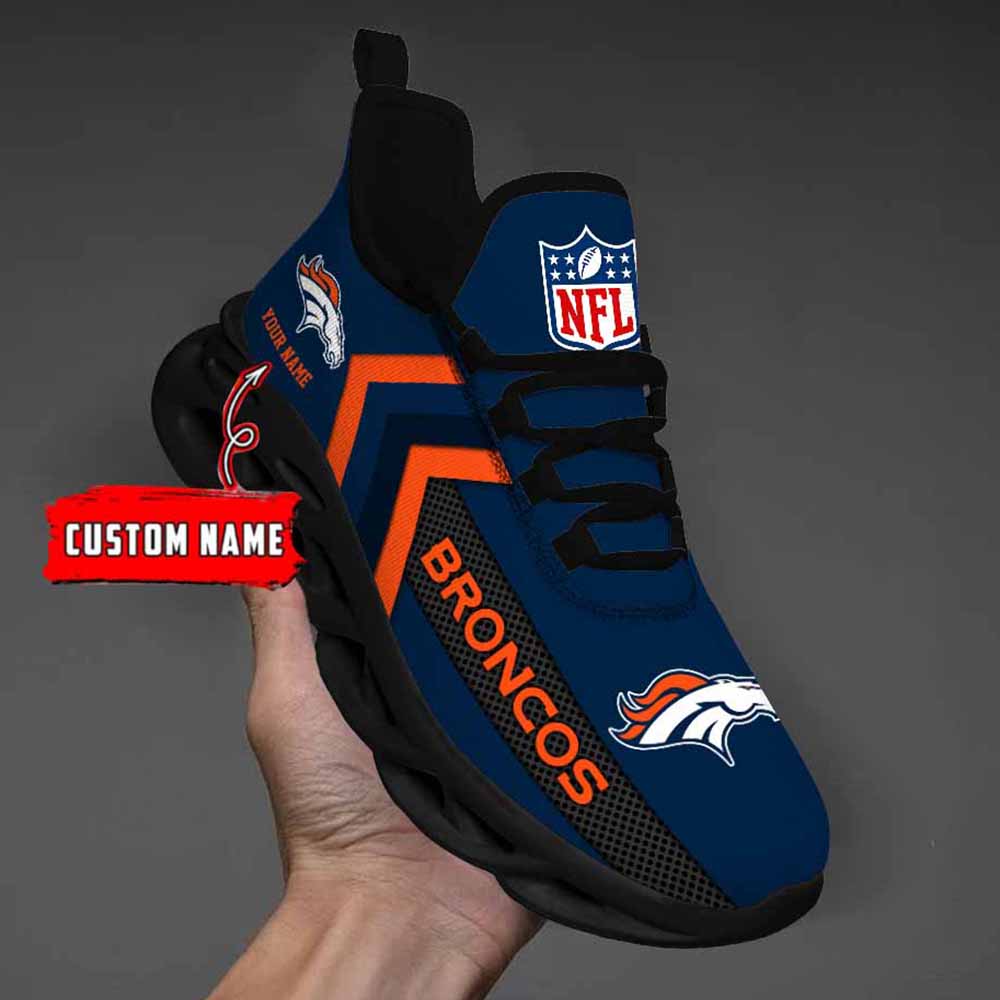 Nfl Denver Broncos Custom Name Max Soul Shoes Chunky Sneakers