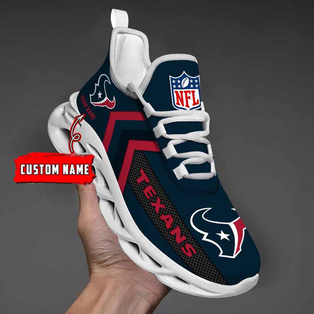 Nfl Houston Texans Custom Name Max Soul Shoes Chunky Sneakers