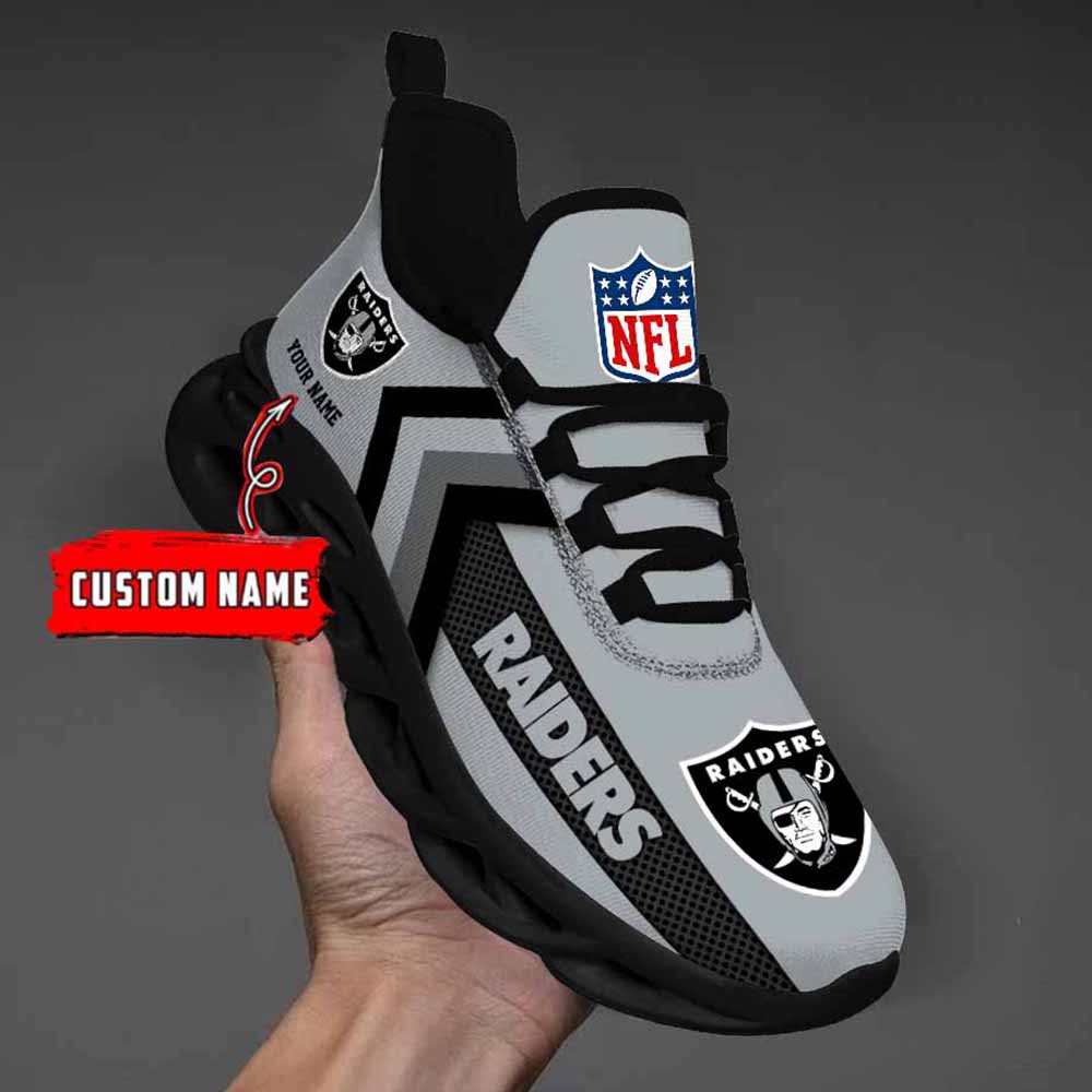Nfl Las Vegas Raiders Custom Name Max Soul Shoes Chunky Sneakers