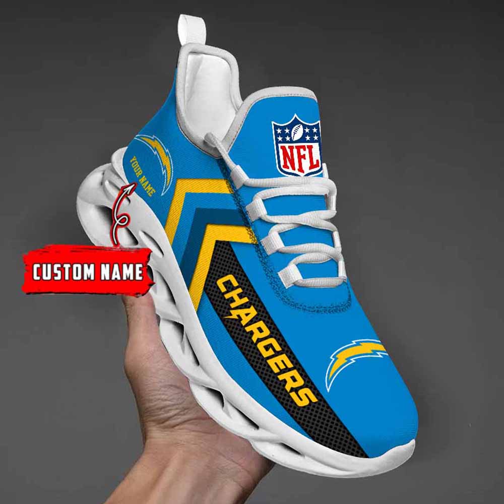 Nfl Los Angeles Chargers Custom Name Max Soul Shoes Chunky Sneakers