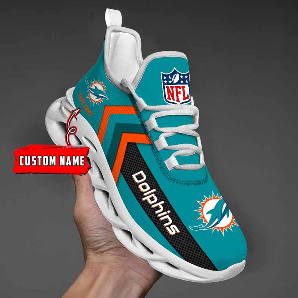 Nfl Miami Dolphins Custom Name Max Soul Shoes Chunky Sneakers