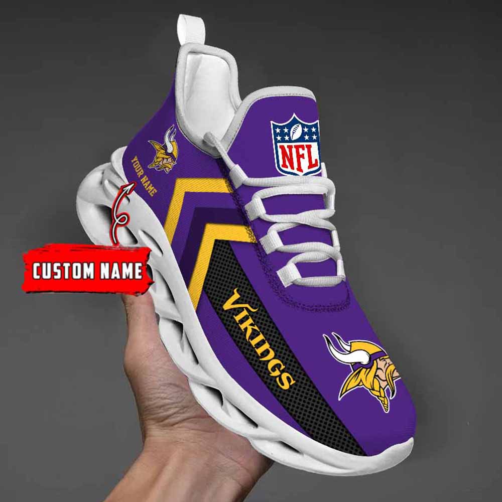 Nfl Minnesota Vikings Custom Name Max Soul Shoes Chunky Sneakers