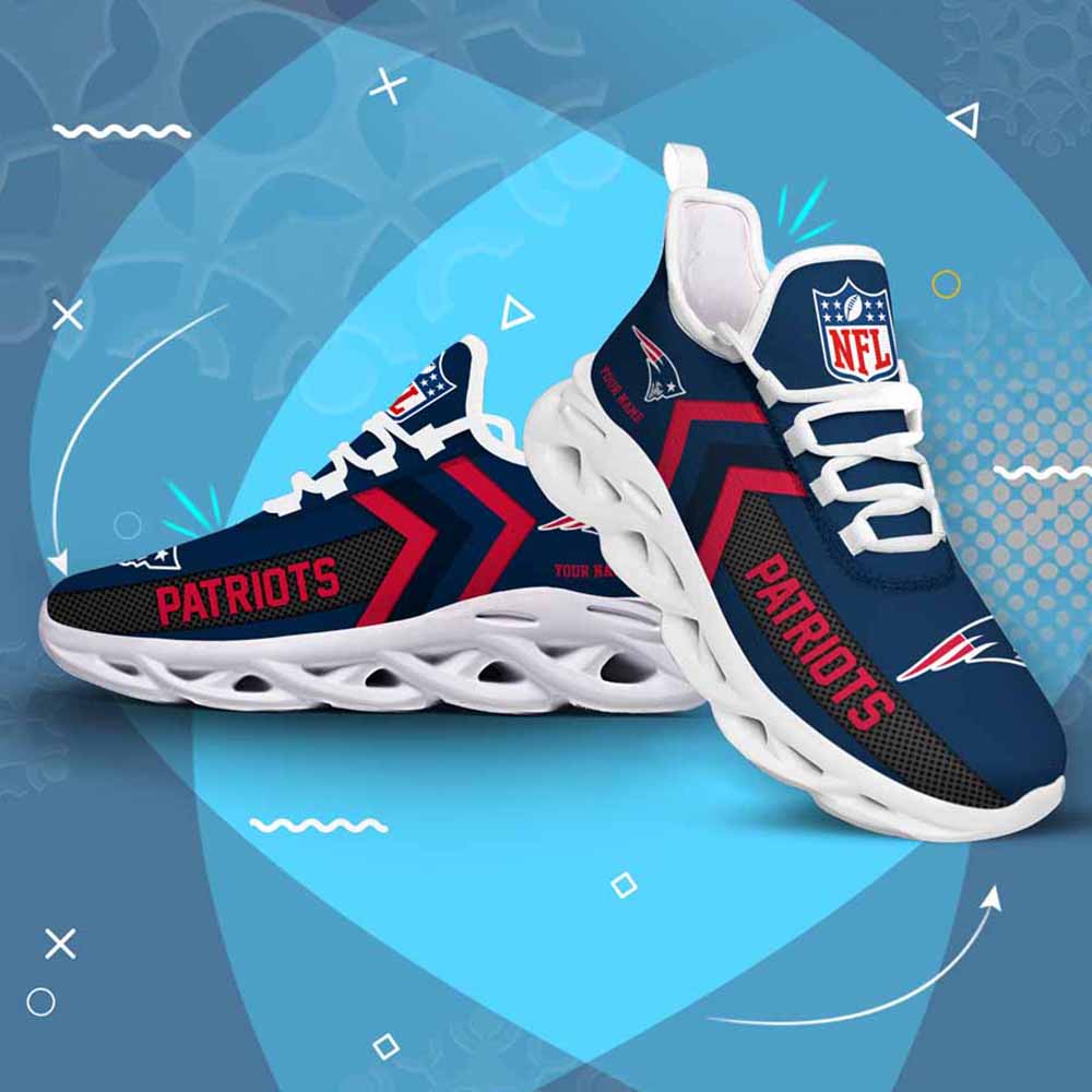 Nfl New England Patriots Custom Name Max Soul Shoes Chunky Sneakers Nfl New England Patriots Custom Name Max Soul Shoes Chunky Sneakers