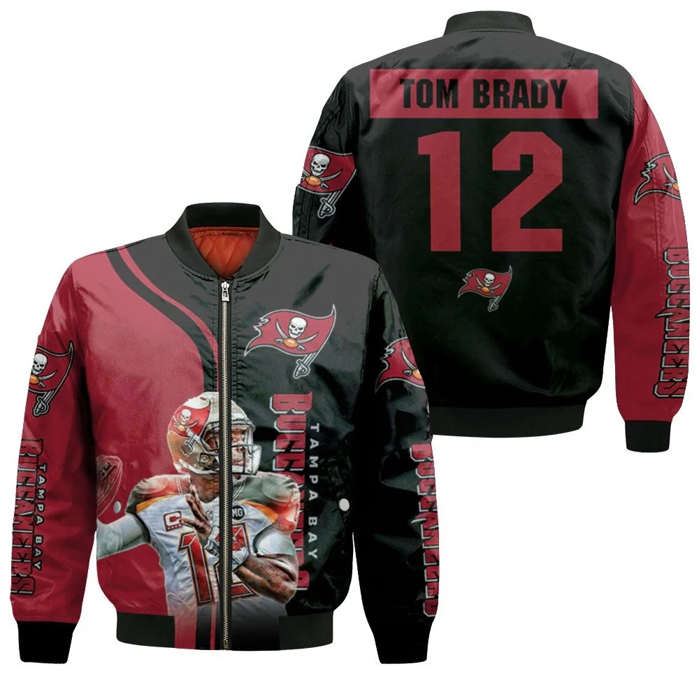 Tampa Bay Buccaneers Tom Brady 12 Bomber Jacket For Fans
