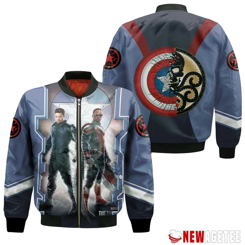 The Falcon And The Winter Soldier Fight Side By Side Bomber Jacket