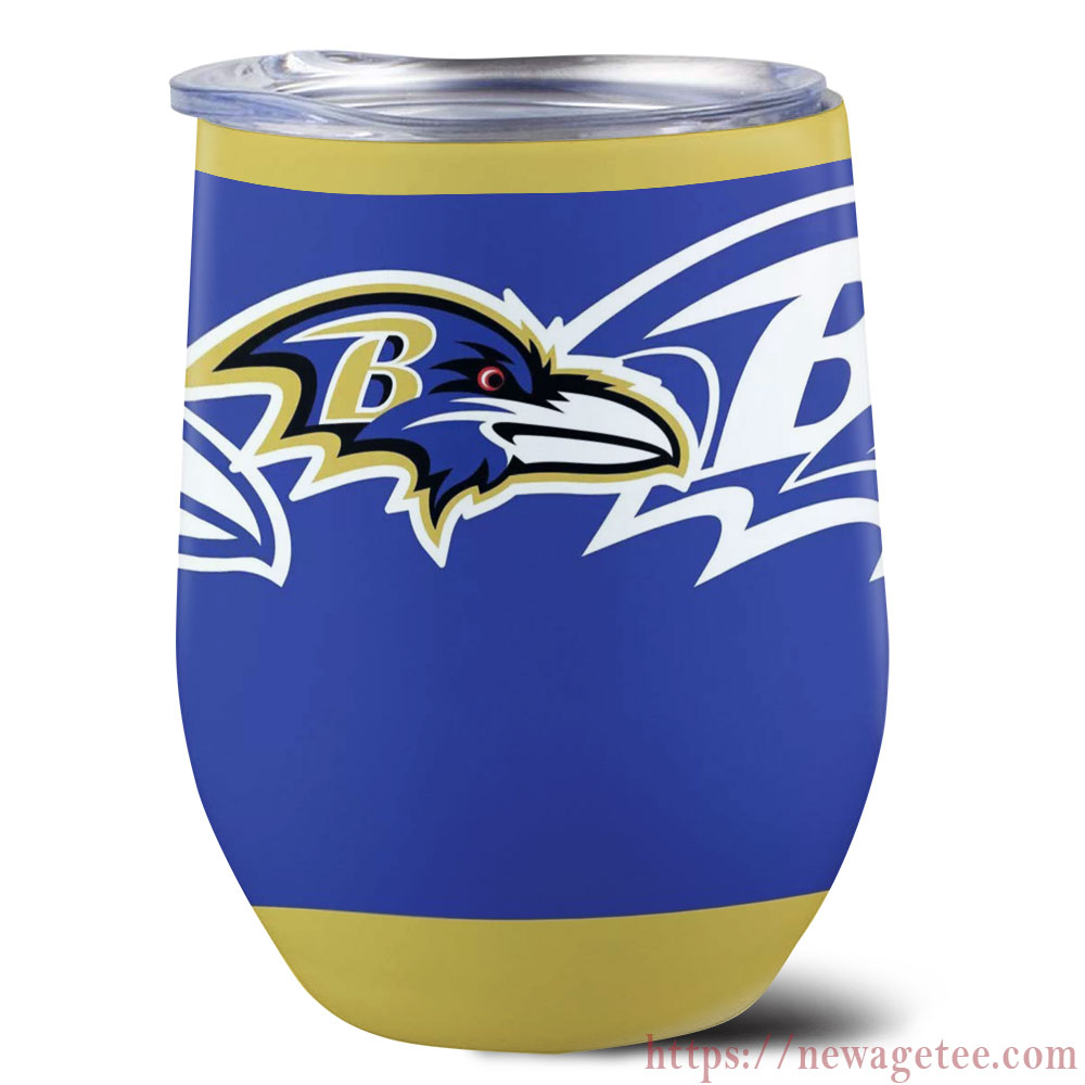 Nfl Baltimore Ravens Stainless Steel Wine Tumbler 12oz