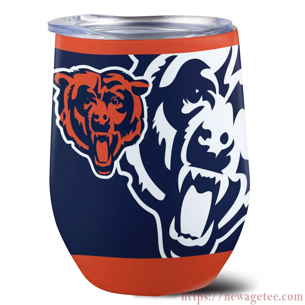 Nfl Chicago Bears Stainless Steel Wine Tumbler 12oz