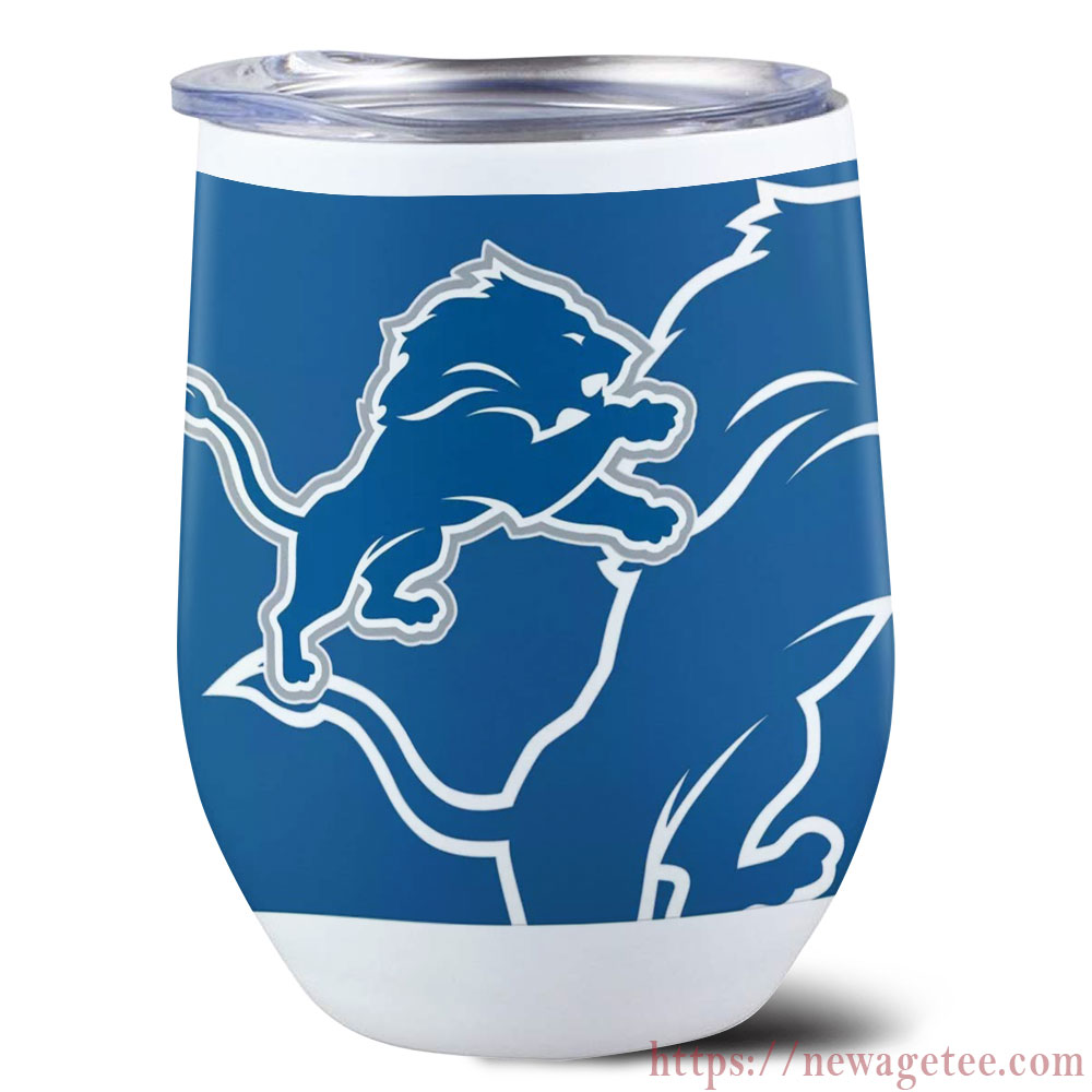 Nfl Detroit Lions Stainless Steel Wine Tumbler 12oz