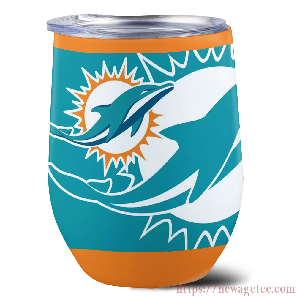 Nfl Miami Dolphins Stainless Steel Wine Tumbler 12oz