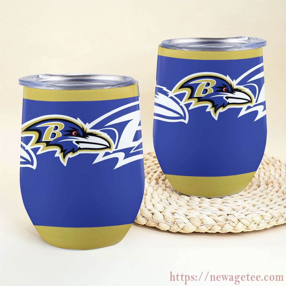 Nfl Baltimore Ravens Stainless Steel Wine Tumbler 12oz