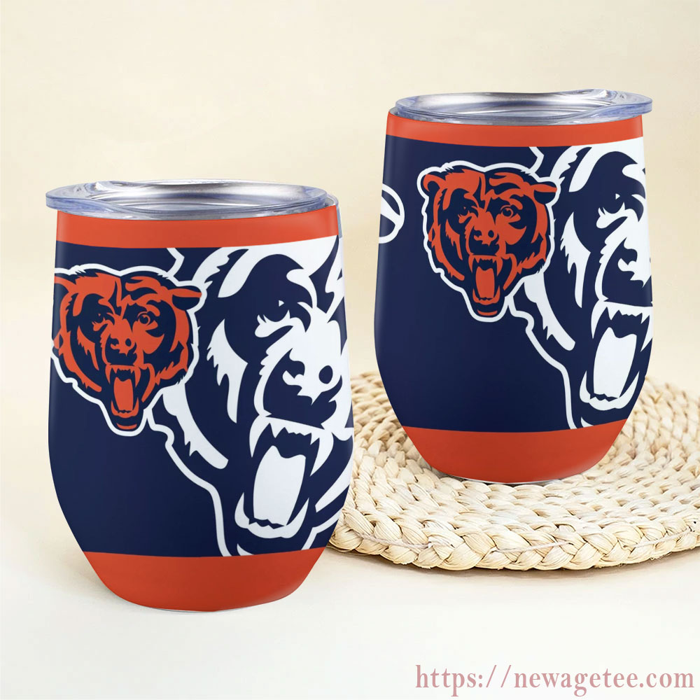 Nfl Chicago Bears Stainless Steel Wine Tumbler 12oz