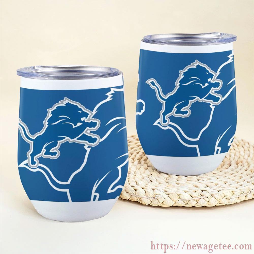 Nfl Detroit Lions Stainless Steel Wine Tumbler 12oz