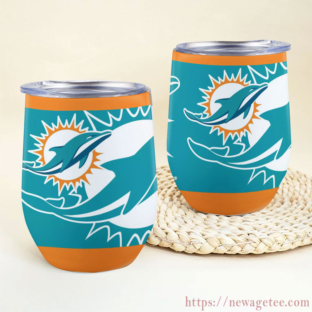 Nfl Miami Dolphins Stainless Steel Wine Tumbler 12oz