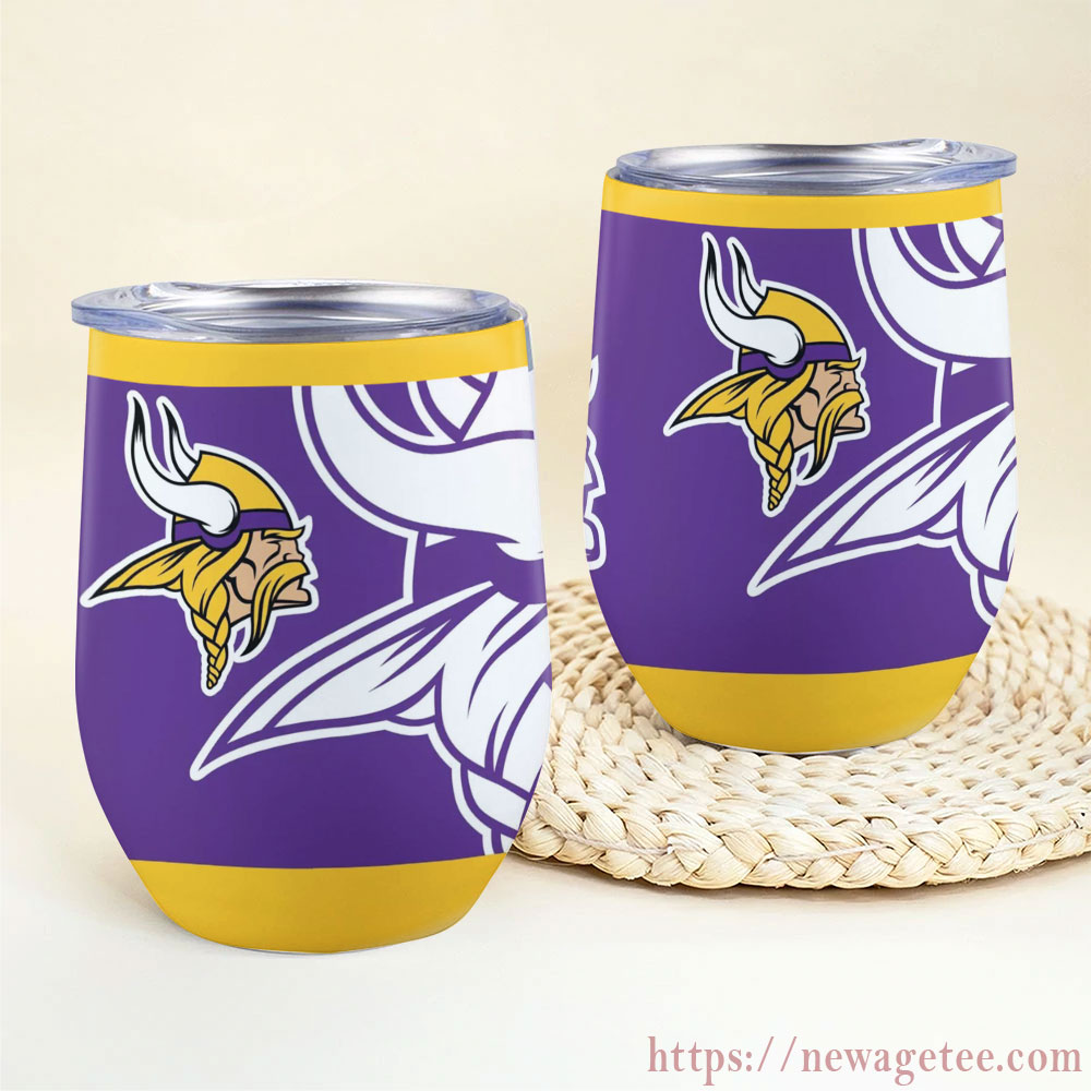 Nfl Minnesota Vikings Stainless Steel Wine Tumbler 12oz