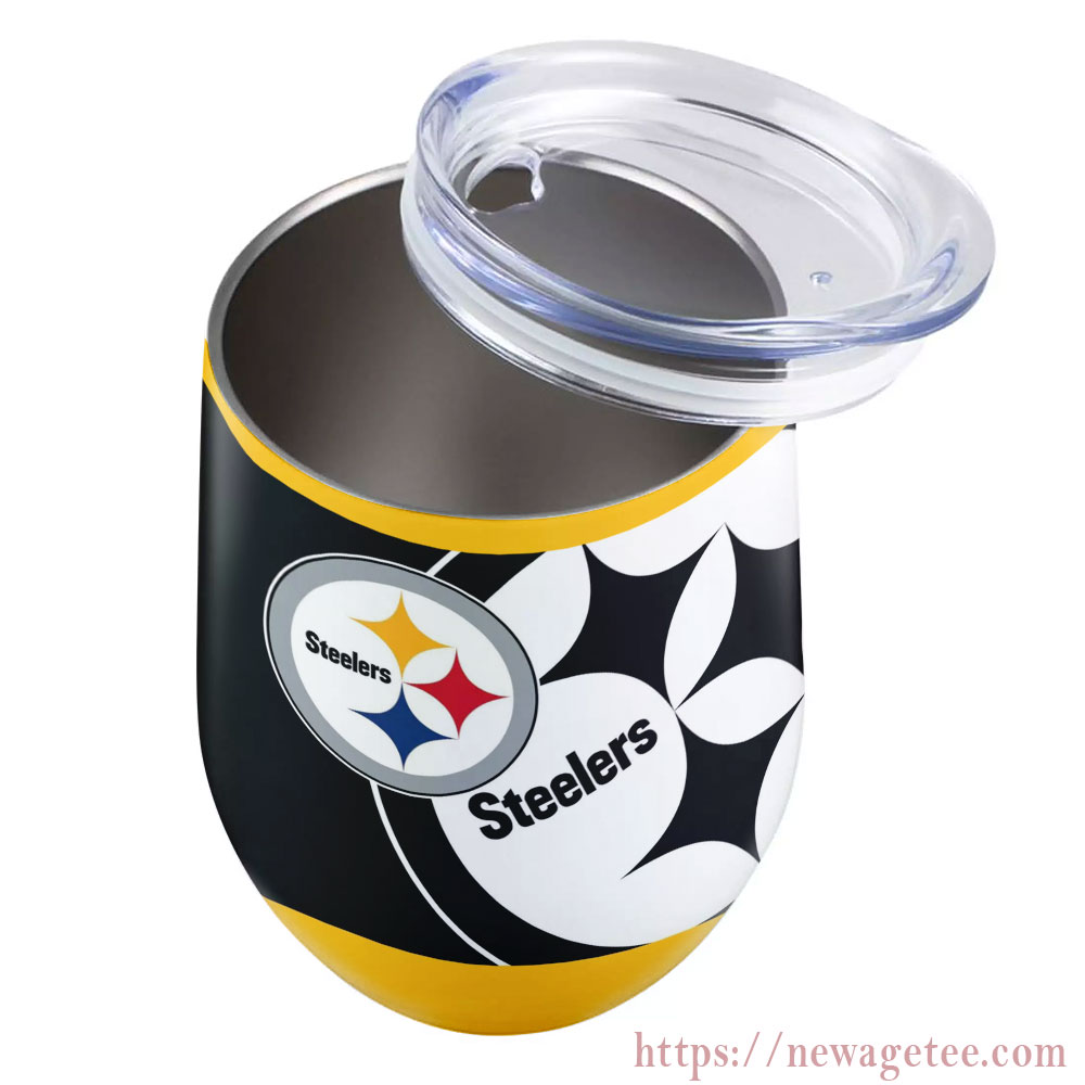 Nfl Pittsburgh Steelers Stainless Steel Wine Tumbler 12oz Nfl Pittsburgh Steelers Stainless Steel Wine Tumbler 12oz