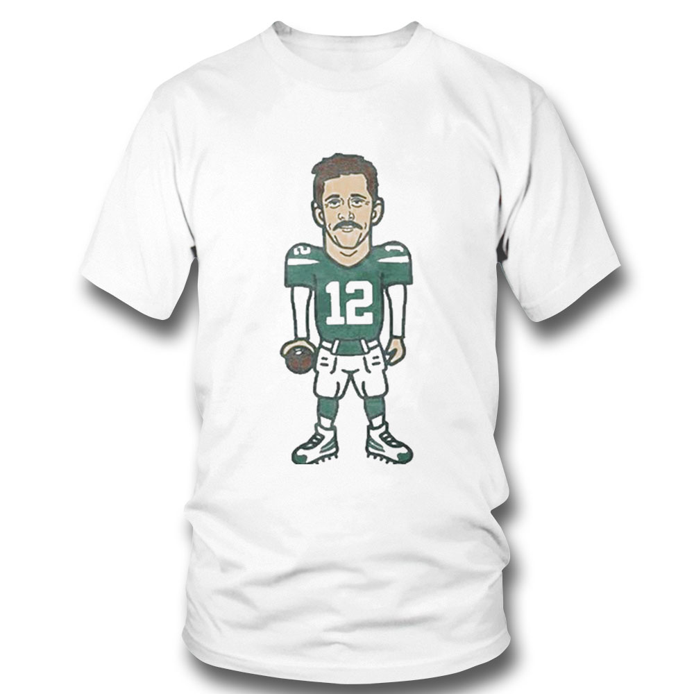 12 Aaron Rodgers Football Caricature T-shirt