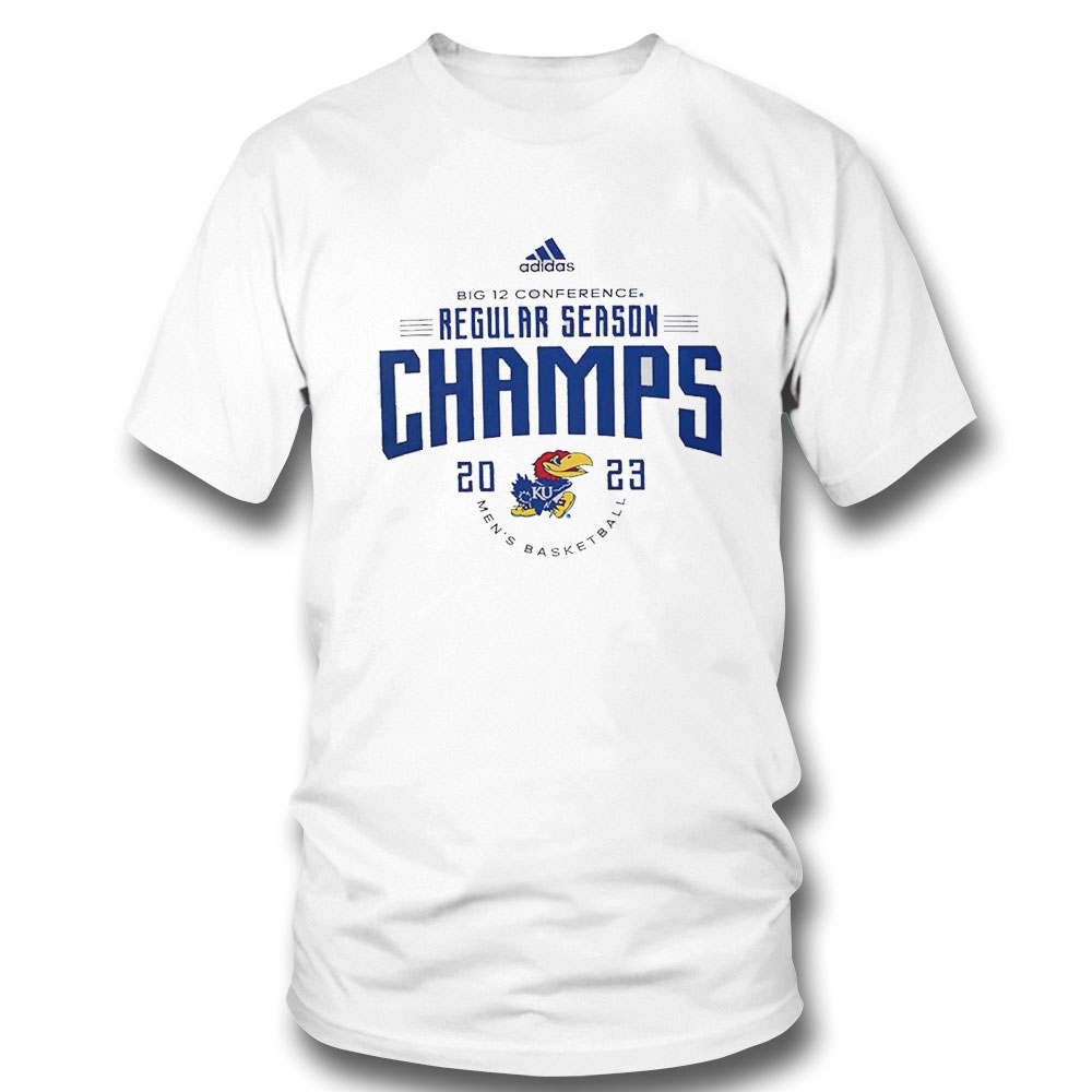 Adidas Big 12 Conference Regular Season Champs 2023 Kansas Jayhawks Shirt Ladies Tee