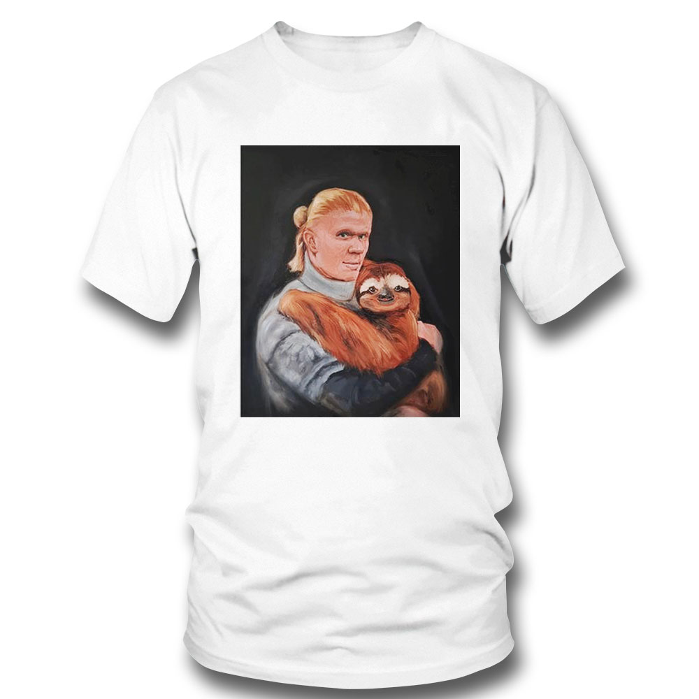 Haaland And Sloth Embrace Shirt Ladies Tee