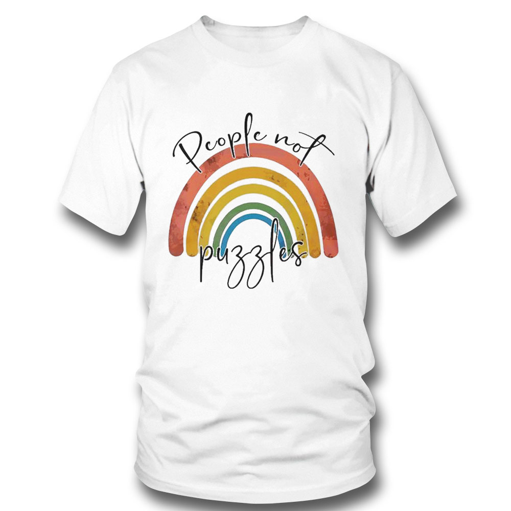 People Not Puzzles Rainbow Neurodiversity Autism Mom T-shirt