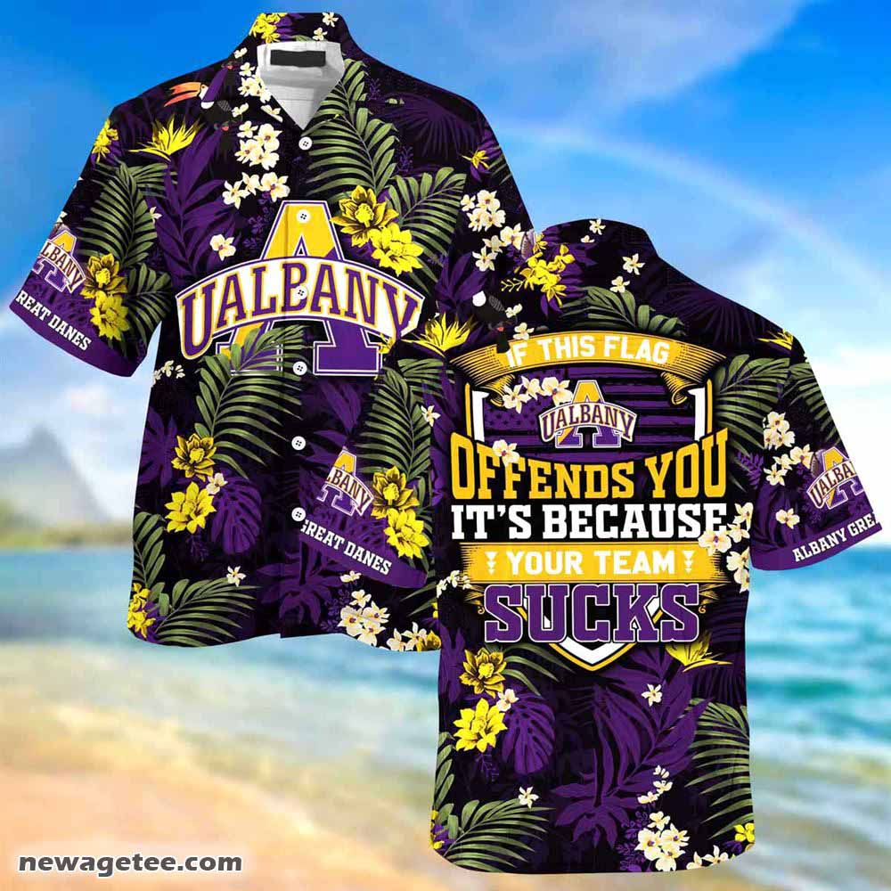 Albany Great Danes Summer Beach Hawaiian Shirt With Tropical Patterns