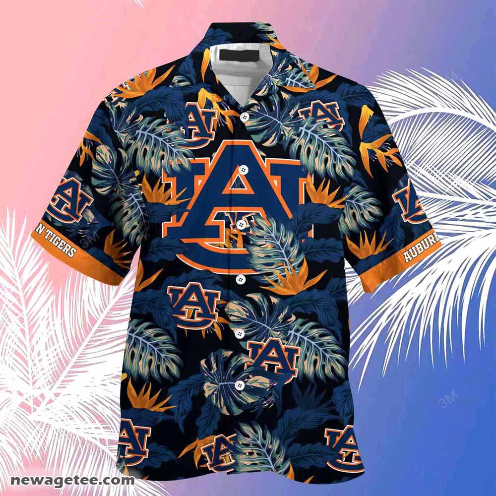 Auburn Tigers Summer Beach Hawaiian Shirt With Tropical Patterns