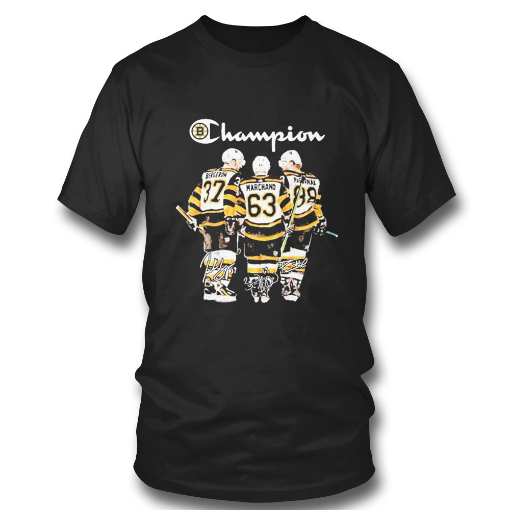 Champions Bergeron Marchand Pastrnak Boston Bruins T-shirt