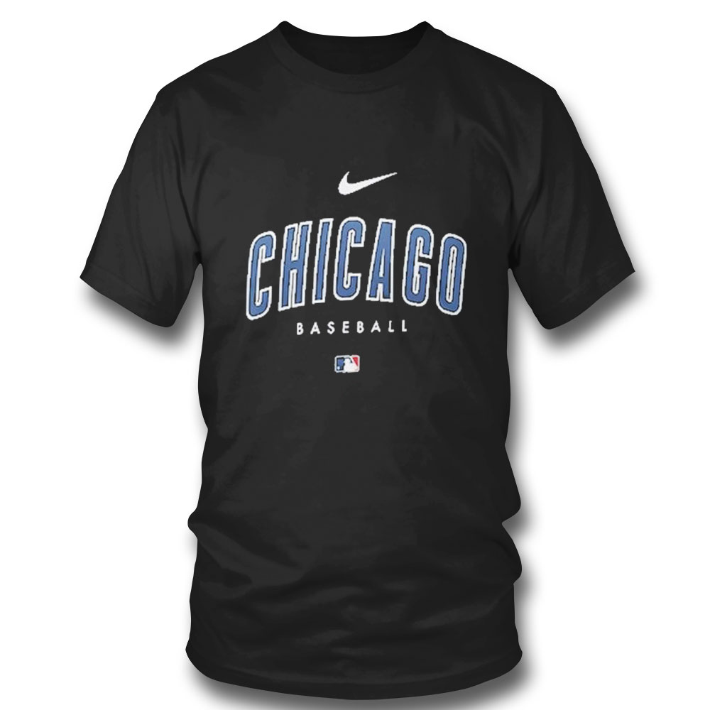 Chicago Cubs Nike Womens Authentic Collection Early Work Tri Blend T-shirt Hoodie