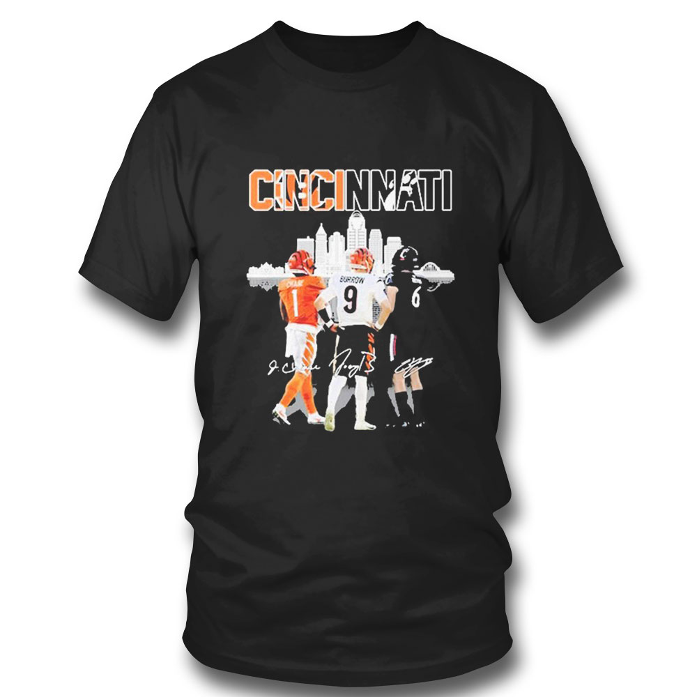 Cincinnati City Chase Burrow Signature T-shirt