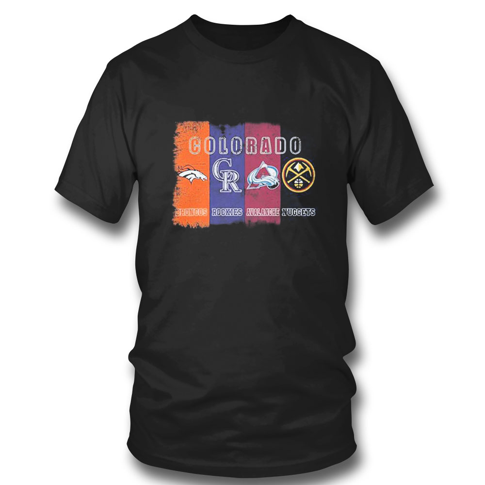 Colorado Sport Broncos Rockies Avalanche Nuggets T-shirt