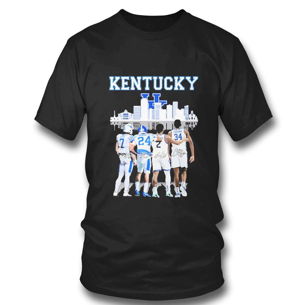 Kentucky City Barion Brown Will Levis Chris Rodriguez Jr Oscar Tshiebwe Signature T-shirt