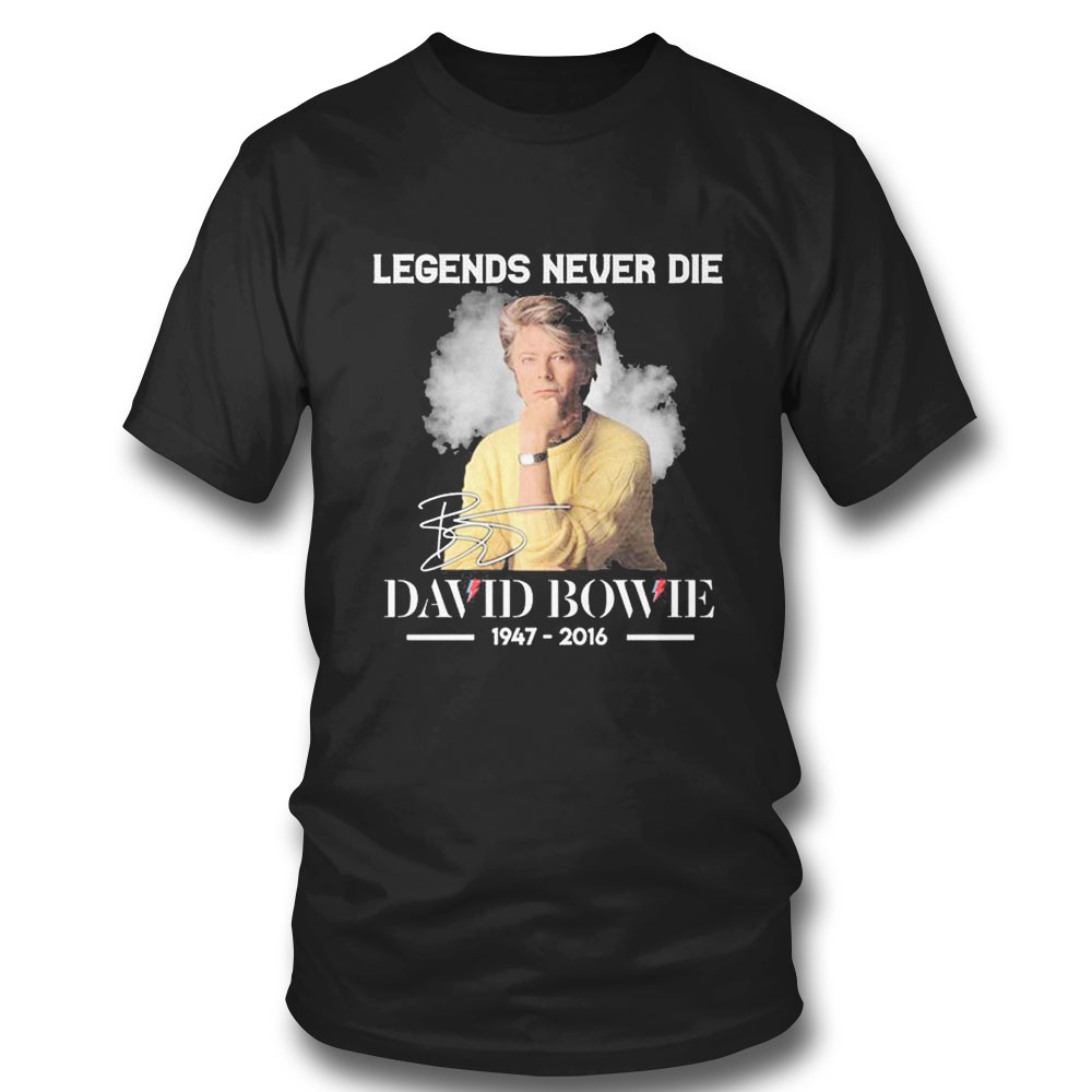 Legends Never Die David Bowie 1974 2016 Signature T-shirt