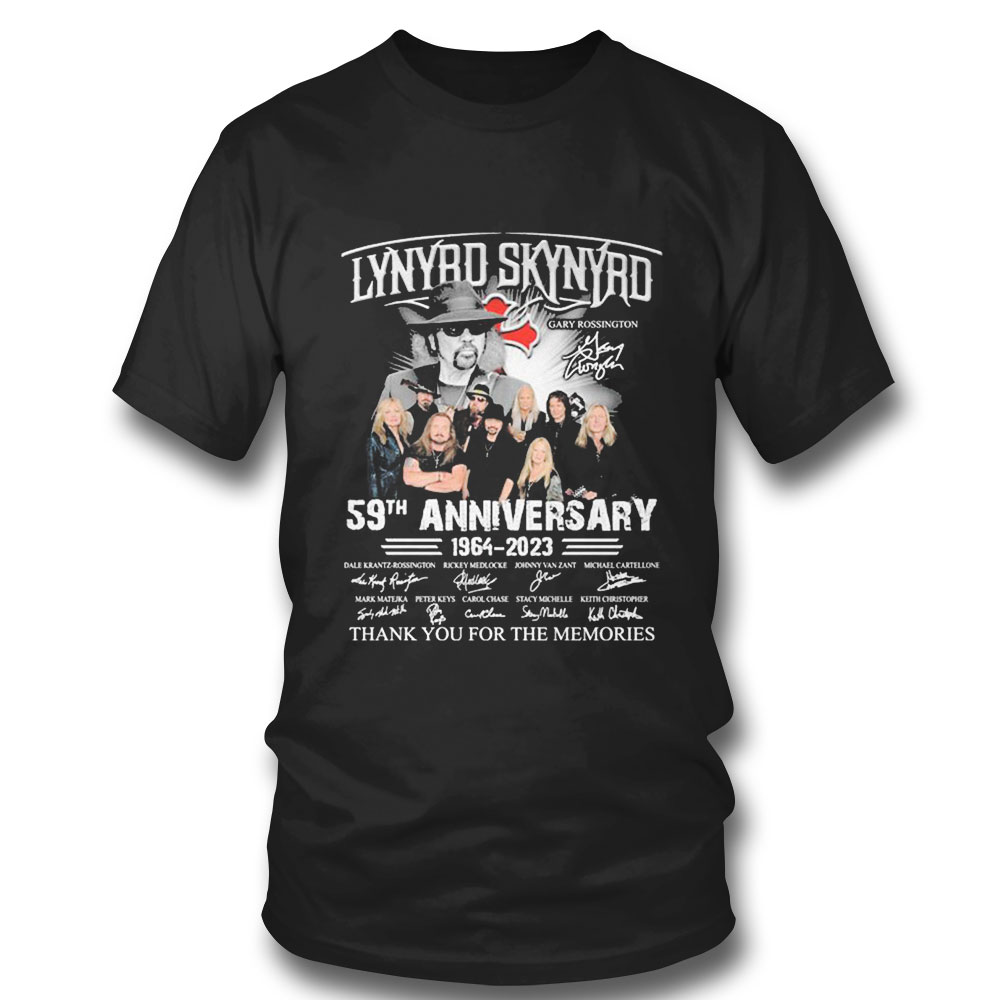 Lynyrd Skynyrd 59th Anniversary 1964 22023 Thank You For The Memories Signature T-shirt