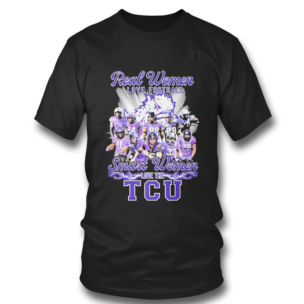 Real Women Love Football Teams Sports Smart Women Love The Horned Frogs T-shirt Real Women Love Football Teams Sports Smart Women Love The Horned Frogs T-shirt