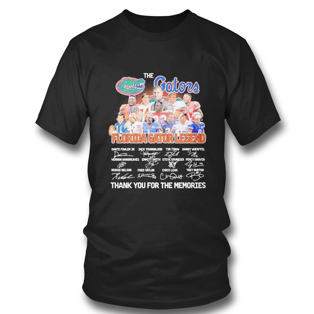 The Gators Florida Gator Legends Teams Thank You For The Memories Signature T-shirt