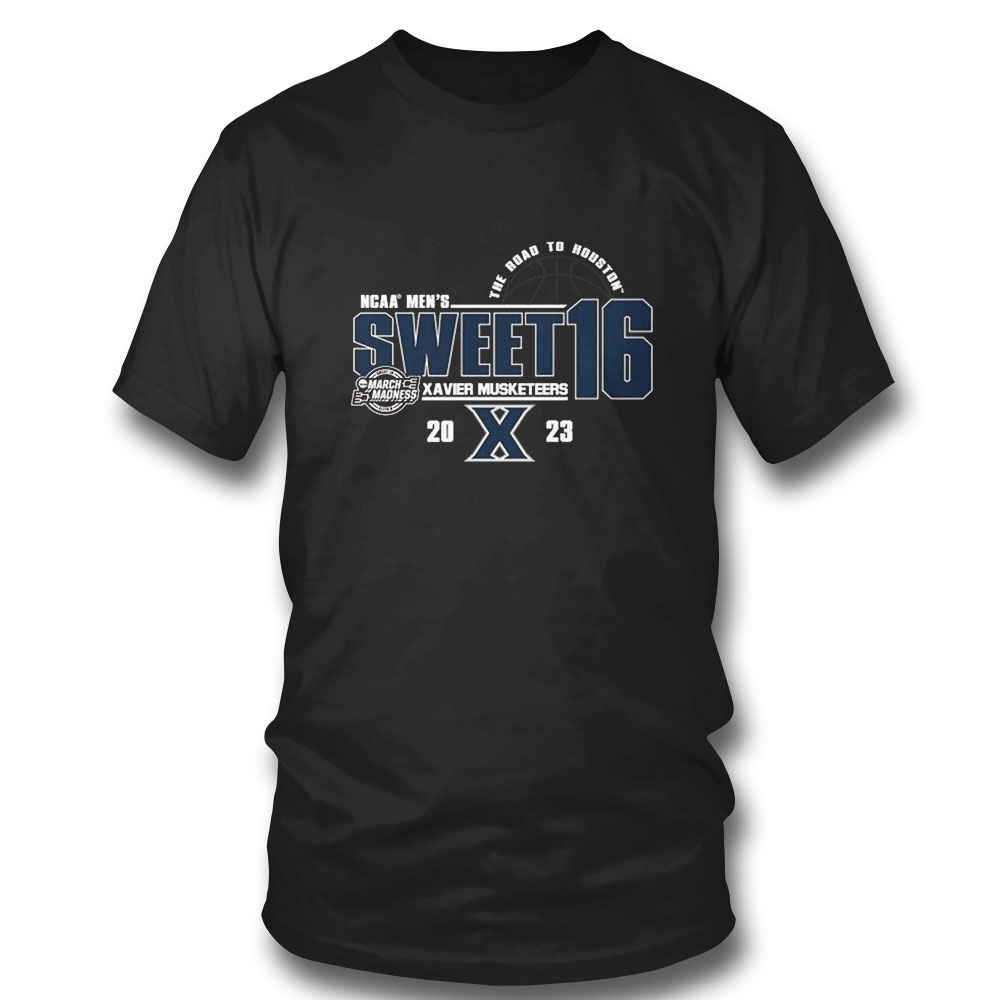 Xavier Musketeers Ncaa Mens Sweet 16 The Road To Houston 2023 T-shirt