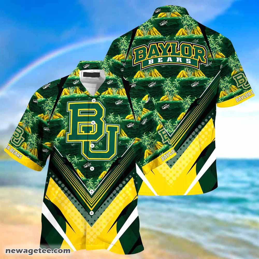 Baylor Bears Summer Beach Hawaiian Shirt Hibiscus Pattern For Sports Fan