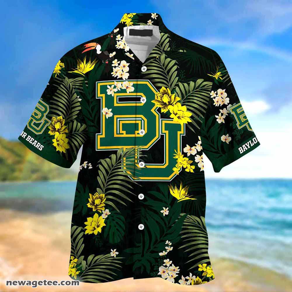 Baylor Bears Summer Beach Hawaiian Shirt With Tropical Patterns