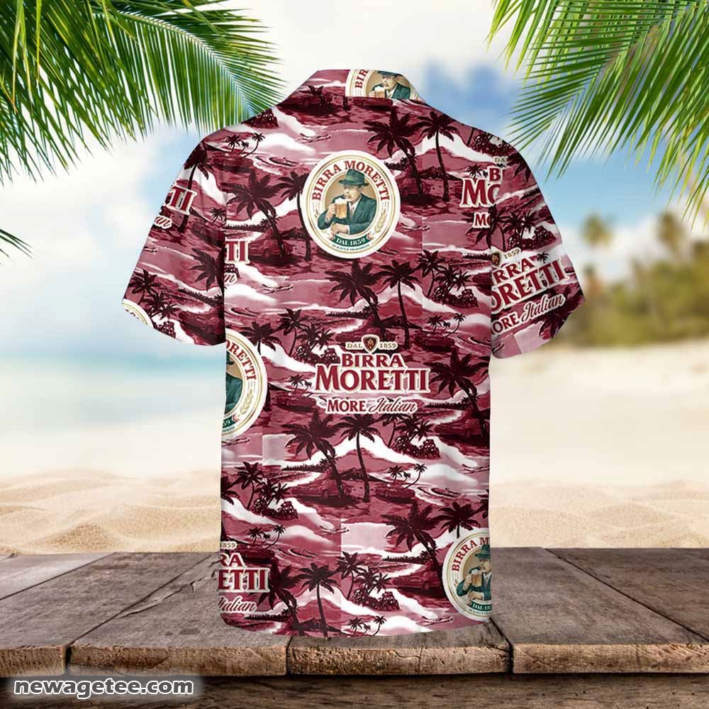 Birra Moretti Hawaiian Sea Island Pattern Hawaiian Shirt