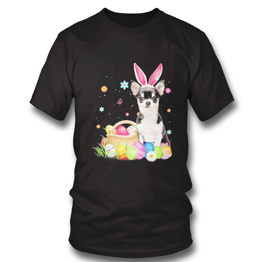 Bunny Egg Black Chihuahua Happy Eas T-shirt Bunny Egg Black Chihuahua Happy Eas T-shirt