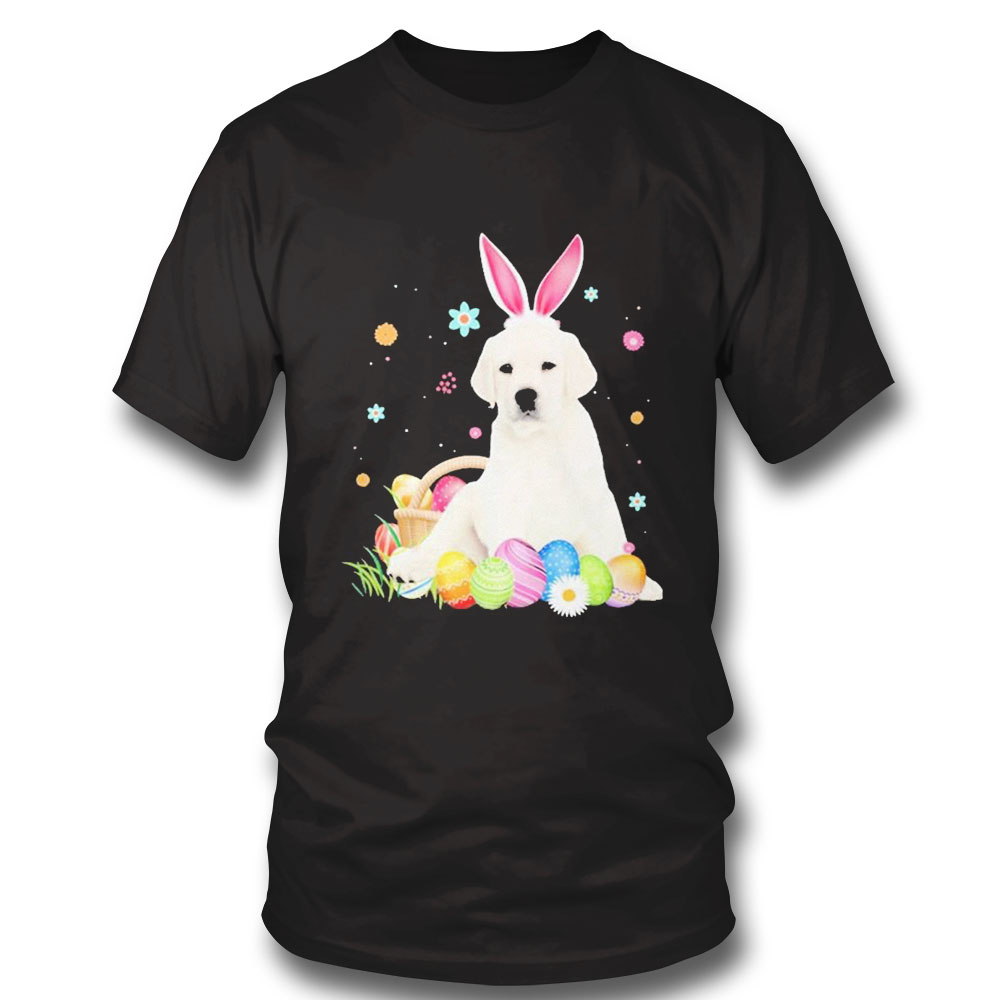 Bunny Egg White Labrador Happy Eas T-shirt Bunny Egg White Labrador Happy Eas T-shirt