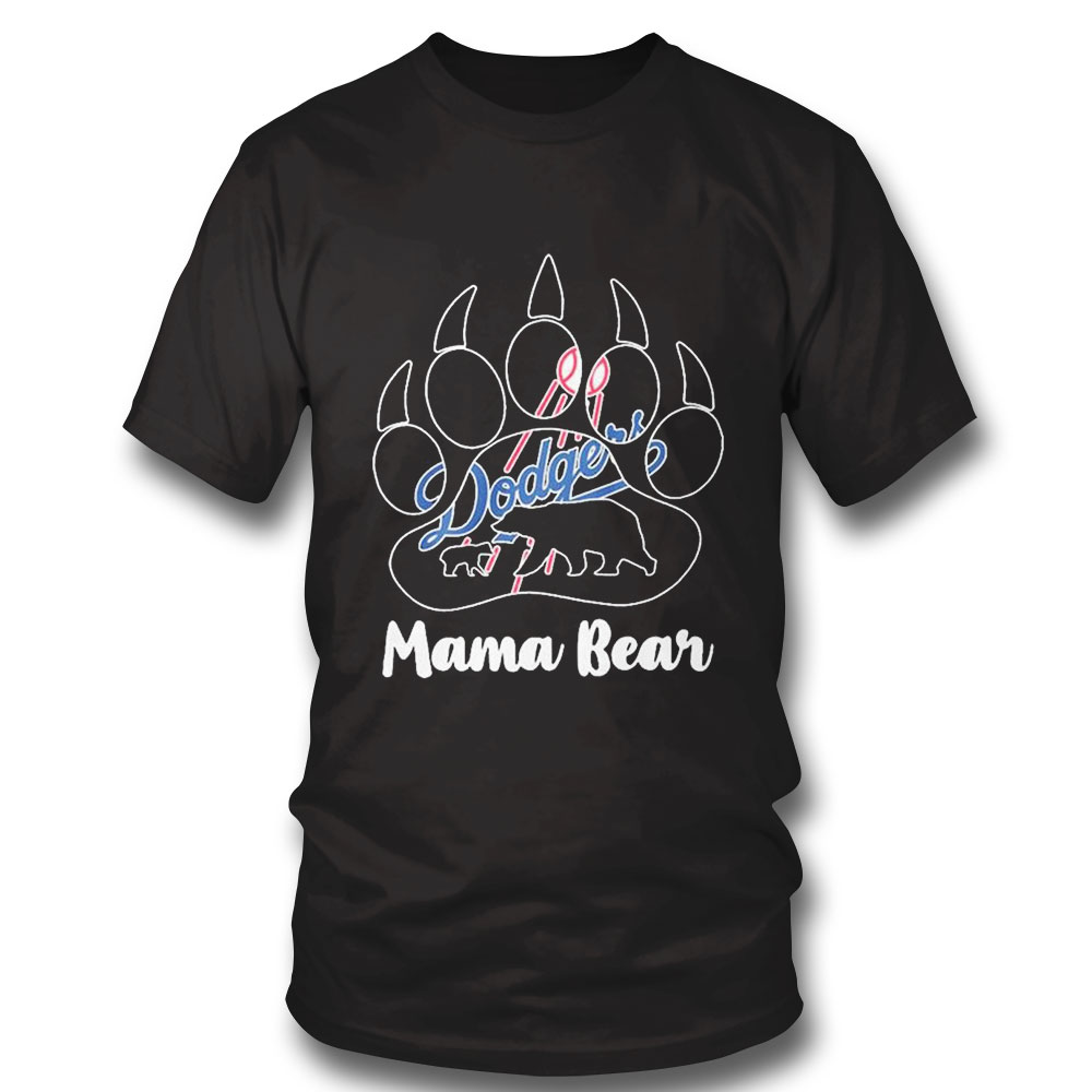 Los Angeles Dodgers Paw Mama Bear Shirt Hoodie